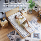 Avenco 6 Inch Twin Mattress For Fresh Sleep, Twin Size Mattresses With Innerspring For Pressure Relief, Bonnell Coil Hybrid Mattresses Breathable Cover Certipur-Us Certified Bed Mattress In A Box