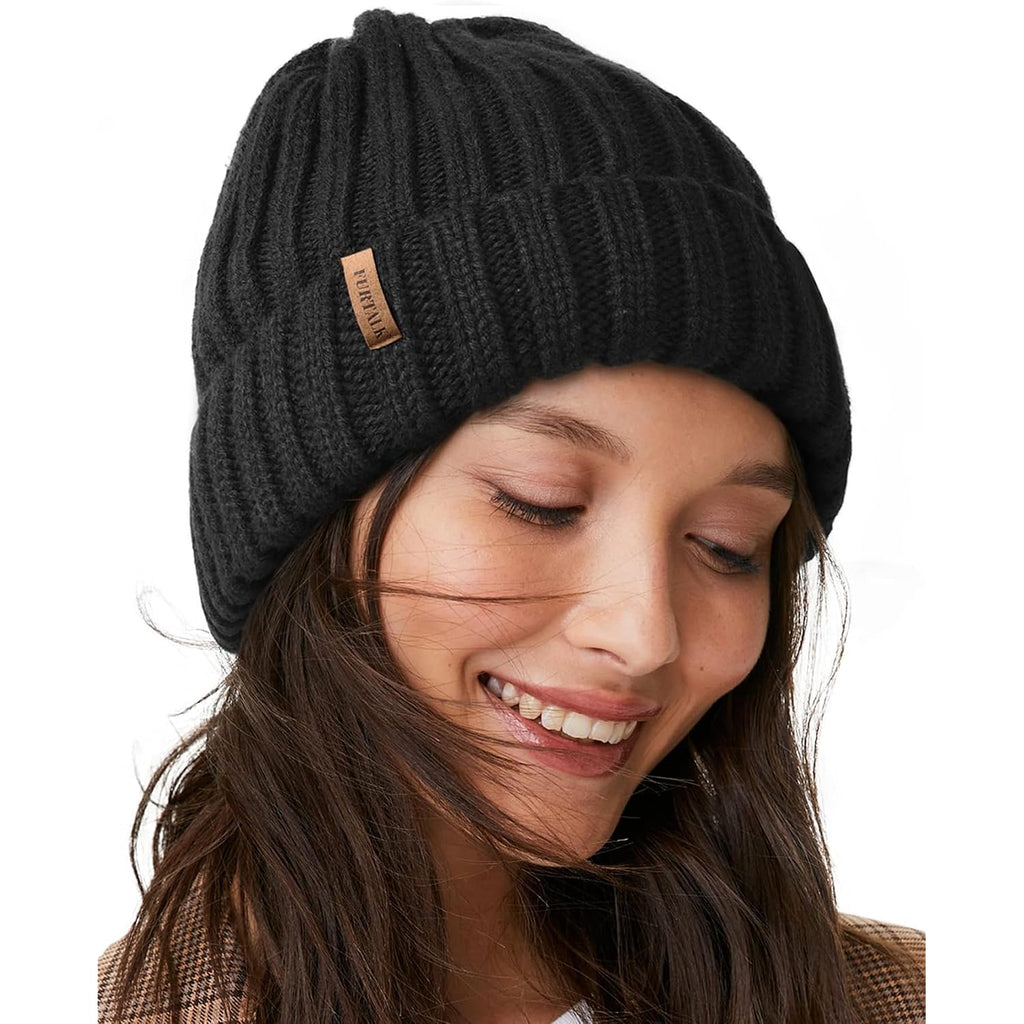 Furtalk Winter Hats For Women Fleece Lined Beanie Knit Chunky Womens Snow Cap