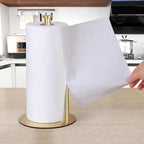 Oboding Gold Countertop Paper Towel Holder, Stainless Steel, Modern Kitchen And Bathroom Organization