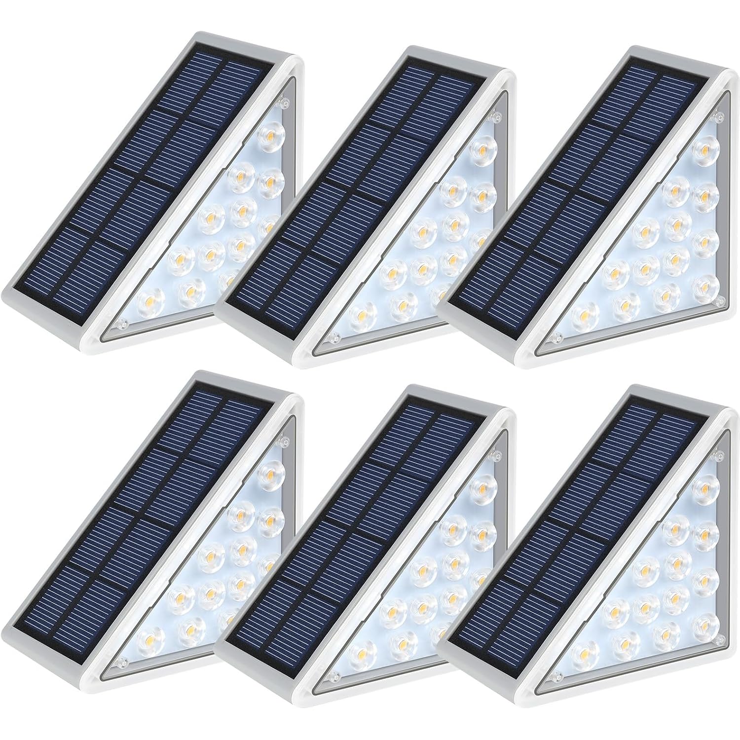 Led Solar Step Lights Waterproof Outdoor Stair Lights, Solar Deck Lights Outdoor Decor Ip67 Solar Decoration Lights For Yard, Patio, Garden, Walkways, Front Door, Pathway, Driveway, Porch 6 Pack