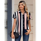 Zeagoo Womens Tops Short Sleeve Shirts Button Down Casual Blouses V Neck Outfits Summer Spring Clothes 2026