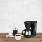Cuisinart 5-Cup Coffee Maker With Stainless Steel Carafe, Coffee Machine With Removable Water Reservoir, Charcoal Water Filter, 30-Minute Keep Warm, And Brew Pause, Dcc-5570Nas, Stainless Steel