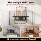 Bontec Full Motion Tv Wall Mount For 37-85 Inch Tvs, Hold Up To 132Lbs, Heavy Duty Swivel Tilt Tv Mount, Articulating Dual Arm Wall Mount Tv Bracket, Max Vesa 600X400Mm, Fits 16" Wood Studs