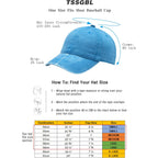 TSSGBL Unstructured Distressed Baseabll Cap Cotton Soft Dad Hat Adjustable Low Profile Headwear Ball Caps for Women Men Distressed-denim-black