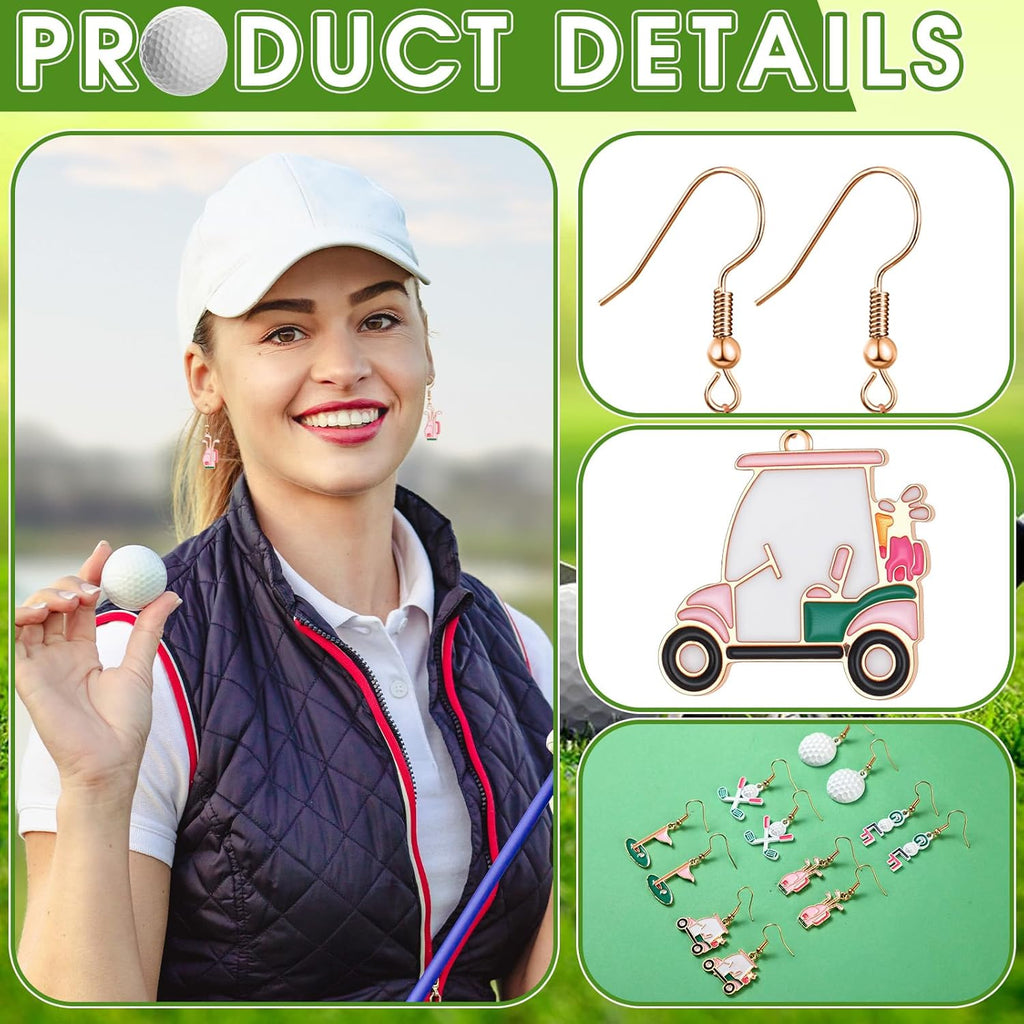 Nosiny 6 Pairs Earrings for Women Jewelry Derby Baseball Softball Soccer Golf Teacher Sports Game Earrings Tooth Gifts