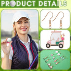 Nosiny 6 Pairs Earrings for Women Jewelry Derby Baseball Softball Soccer Golf Teacher Sports Game Earrings Tooth Gifts