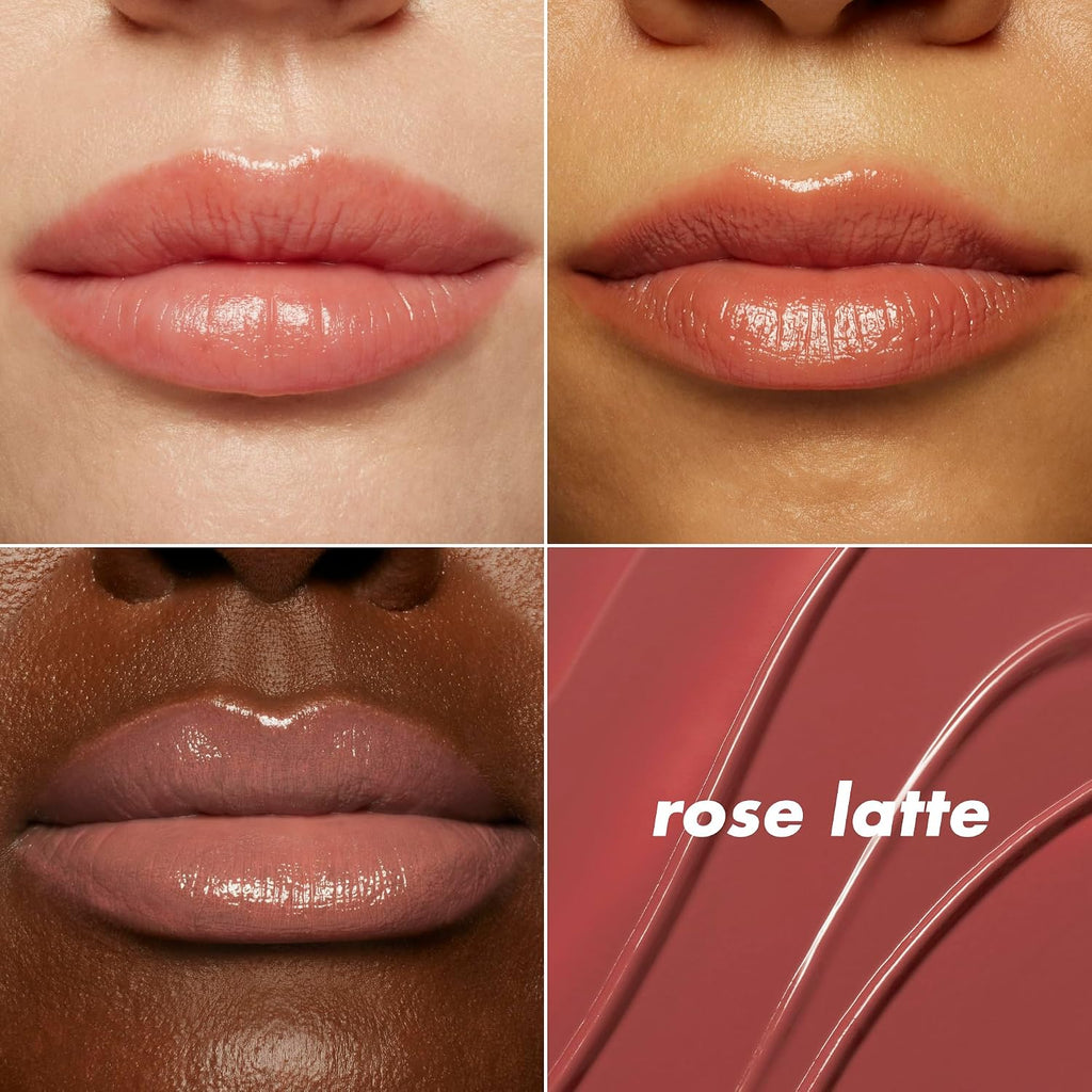 E.L.F. Glow Reviver Lip Oil Stick, Tinted, Non-Sticky & Hydrating For A Soft-Shine Finish, Vegan & Cruelty-Free, Rose Latte