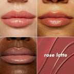 E.L.F. Glow Reviver Lip Oil Stick, Tinted, Non-Sticky & Hydrating For A Soft-Shine Finish, Vegan & Cruelty-Free, Rose Latte