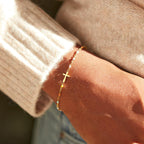 STORYJEWELLERY Christian Gifts for Women, Religious Confirmation and Baptism Gifts, Cross Bracelet for Women, Easter Gift, Encouragement Presents, Christian Jewelry