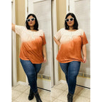 IN'VOLAND Plus Size Tops for Women Short Sleeve Shirts Dressy Casual Tunics to Wear with Leggings Beach Vacation Clothes