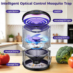 Fly Trap Indoor, Fruit Fly Traps For Indoors With Suction & Adjust Light | Plug-In Gnats Killer Catcher With 365-395 Nm Wavelengths For House Flies, Mosquito, Bug, Gnats, Low Noise, 10 Refills, Black