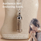 Authentic Temple Mount Christian Necklace for Women & Men – Expert-Certified Sacred Soil Jewelry, Rare Faith-Based Holy Land Soil Pendant from Jerusalem, Spiritual Religious Keepsake