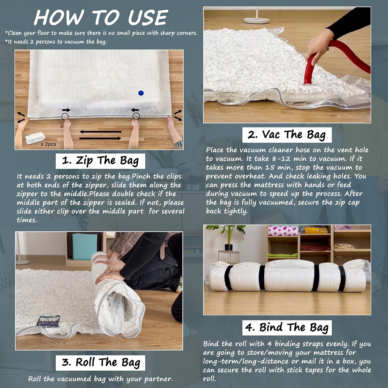 Vacuum Mattress Bag For Memory Foam And Latex