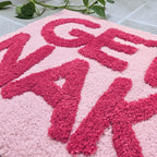 Get Naked Bath Mat Pink - Hot Pink Bathroom Rug, 31" X 20"