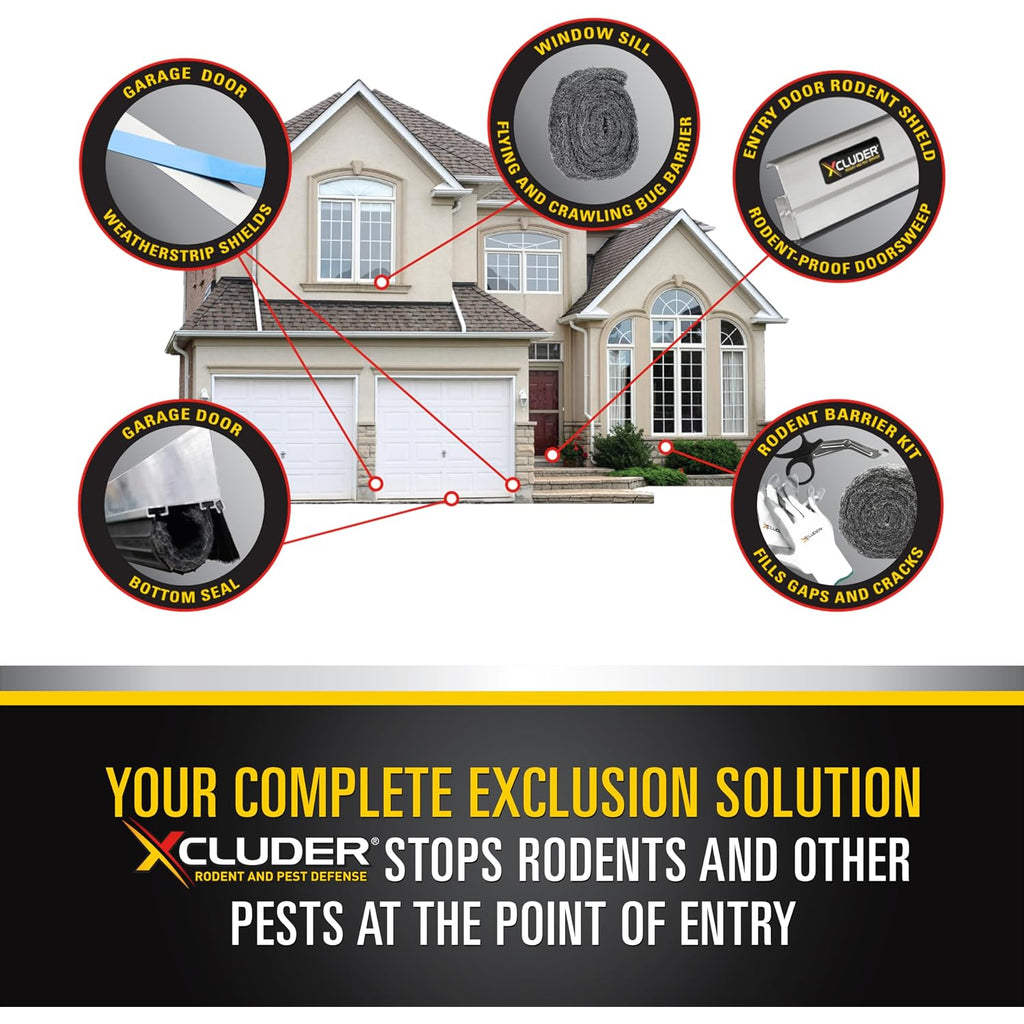 Xcluder Rodent Control Fill Fabric, Large Diy Kit, Stainless Steel Wool, Stops Rats And Mice