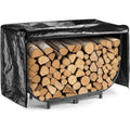 Facka 40 Inch Firewood Rack Outdoor With Cover, Metal Wood Rack | Iron Fire Log Stacker Holder For Fireplace, Patio, Porch, Yard, Garden, Indoor Outdoor Wood Storage