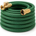 Non-Expandable Garden Hose 25 Ft, Heavy Duty Flexible Water Hose, Kink Resistant Lightweight Hybrid Hose With Durable Fabric Skin, Leakproof Hose Male To Female Fittings