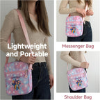 K-pop Crossbody Bag with Zipper, Cute Cartoon Shoulder Bag with Adjustable shoulder straps, Anime Merch for Womens Birthday Gifts