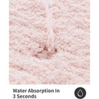 ILANGO Pink Bathroom Rugs 24" × 17" Non Slip & Super Absorbent Extra Thick Soft, Washable Bath Mat for Floor, Non Shedding Microfiber Plush Holiday Bath Rug with Rubber for Shower Sink