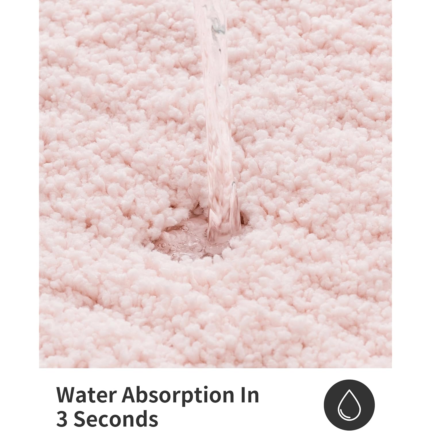 ILANGO Pink Bathroom Rugs 24" × 17" Non Slip & Super Absorbent Extra Thick Soft, Washable Bath Mat for Floor, Non Shedding Microfiber Plush Holiday Bath Rug with Rubber for Shower Sink