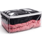 Handy Laundry Comforter Storage Bag – Large 90L Clear Zippered Organizer For Blankets, Bedding, Clothes & Pillows, Durable Plastic Storage For Closet, Moving, Under Bed – Dust & Moisture Protection