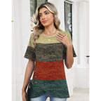 Womens Tops Short Sleeve Shirts Crew Neck Tunic with Buttons Spring Summer Outfits for Women Trendy 2026