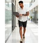 Mens Dress Golf Shorts 7 Inch Water Resistant Quick Dry 4 Pockets | Flat Front Chino Shorts,Sretch Lightweight Moisture Wicking,Classic Fit Suitable For Casual Daily,Office,Business And Work