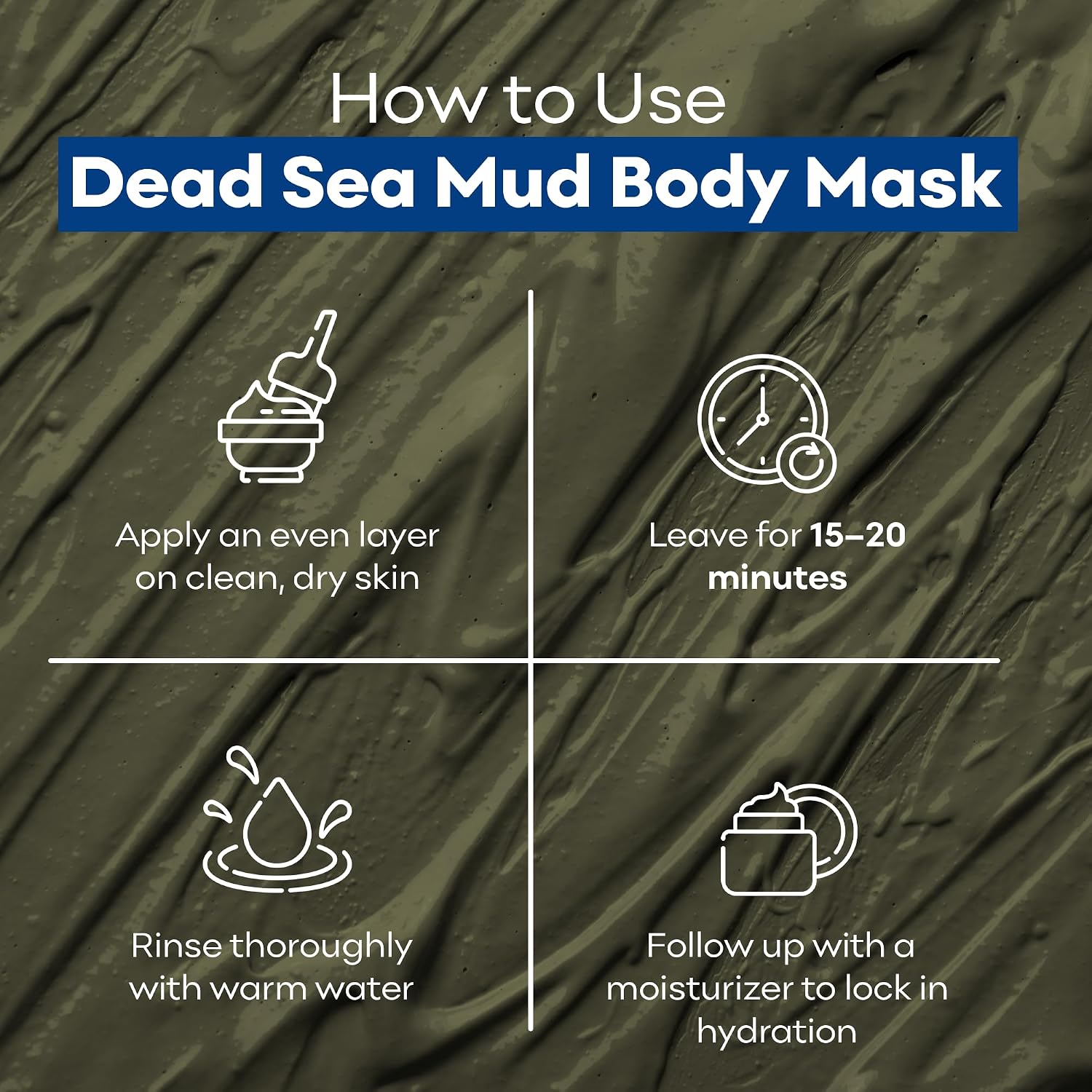 Dr. Mud'S Dead Sea Mud Body Mask From Israel, 10.5 Oz – Black Clay Body Treatment With Natural Dead Sea Minerals Deep Cleansing Skin & Beauty Mask – Skin Care Detox Product For Men & Women