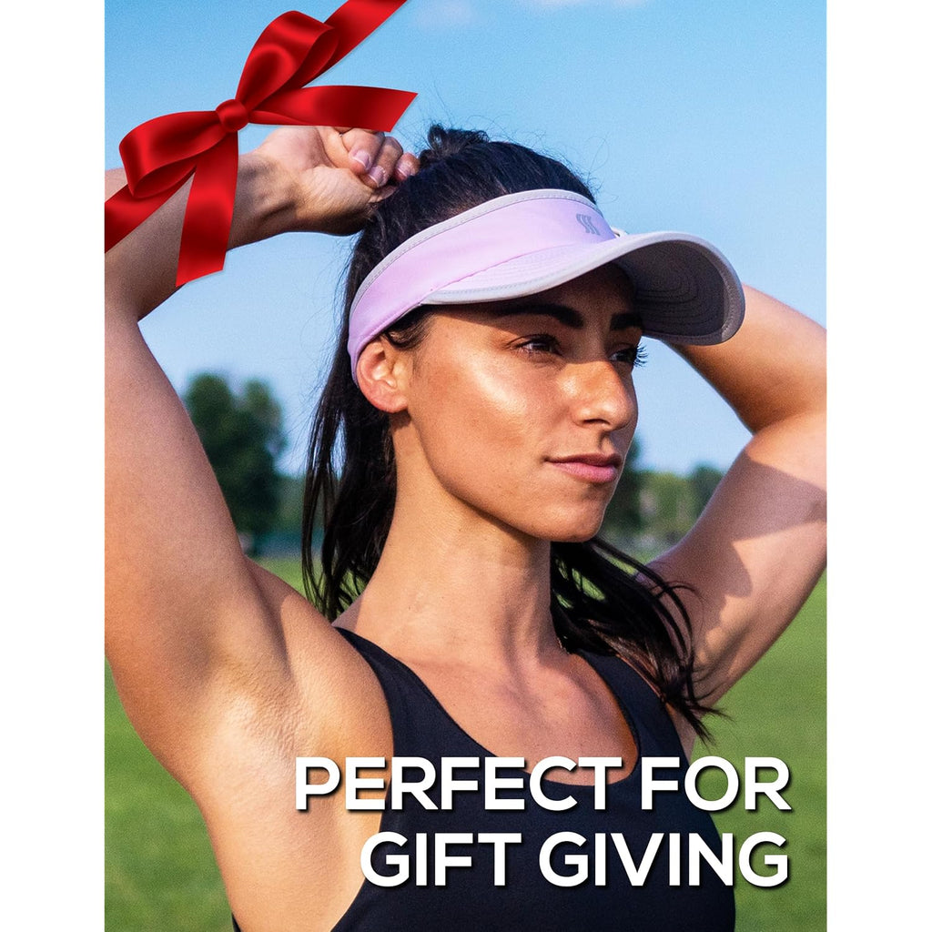 SAAKA Sport Visor for Women. Sweat‑Wicking Visor for Running, Pickleball, Tennis & Golf. Lightweight & Adjustable Fit