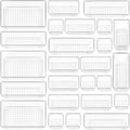Vtopmart 25 Pcs Clear Plastic Drawer Organizers Set, 4-Size Versatile Bathroom And Vanity Drawer Organizer Trays, Storage Bins For Makeup, Bedroom, Kitchen Gadgets Utensils And Office