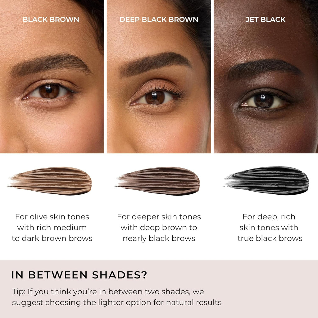 WUNDERBROW Eyebrow Gel, Waterproof, Smudgeproof, Long Lasting, Shade: Black/Brown, Vegan and Cruelty-Free