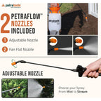 Petratools 1 Gallon Pump Sprayer – Hd101 Garden Sprayer For Weeds, Lawn Care & Pesticides – 52” Long Hose, 2 Nozzles & Easy Carry Handle – Durable & Lightweight