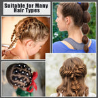 2200 Pcs Elastic Hair Bands with Hair Loop Styling Tool Set, Clear and Black Elastic Hair Ties with Rubber Band Cutter Organizer Box Hair Accessories for Toddler Baby Girl Women