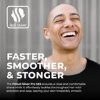 Skull Shaver Pitbull Silver PRO SX5 — Head & Face Shaver for Bald Men | Cordless Wet/Dry Rotary Razor