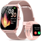 Smart Watch For Women, Answer/Make Call/Ai Voice,1.85" Hd Smartwatch For Iphone/Samsung/Android, 120+ Sport Modes Fitness Tracker With Heart Rate/Sleep Monitor,Ip68 Waterproof (2 Bands)