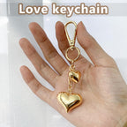 Heart KeyChain for Women Bagchain Gold Silver Fashion Keychains Accessories