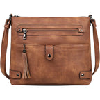Large Crossbody Purses For Women Crossbody Bag, Designer Leather Cross Body Purses Multi Pocket Shoulder Bag
