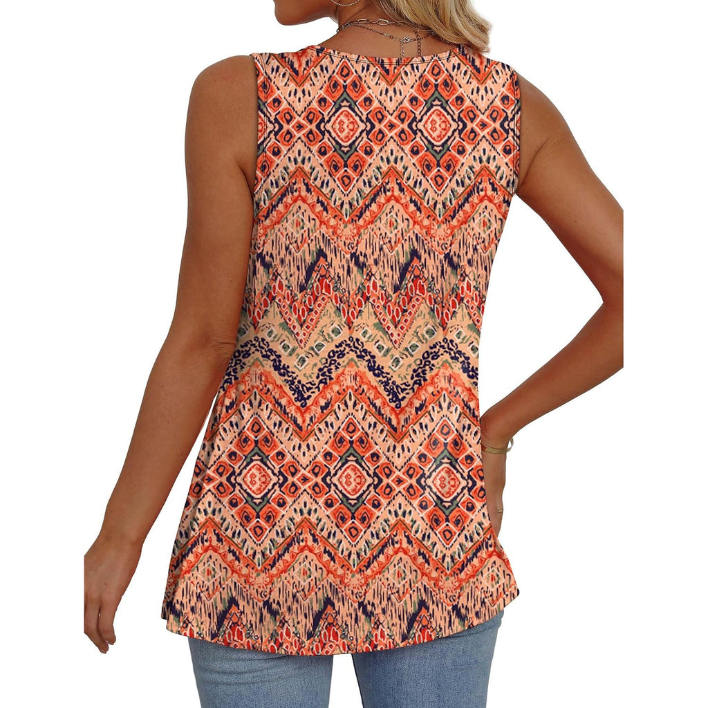 OFEEFAN Womens Tank Tops 2025 Flowy Peplum Tops for Women Dressy Sleeveless V Neck Babydoll Tank Tops