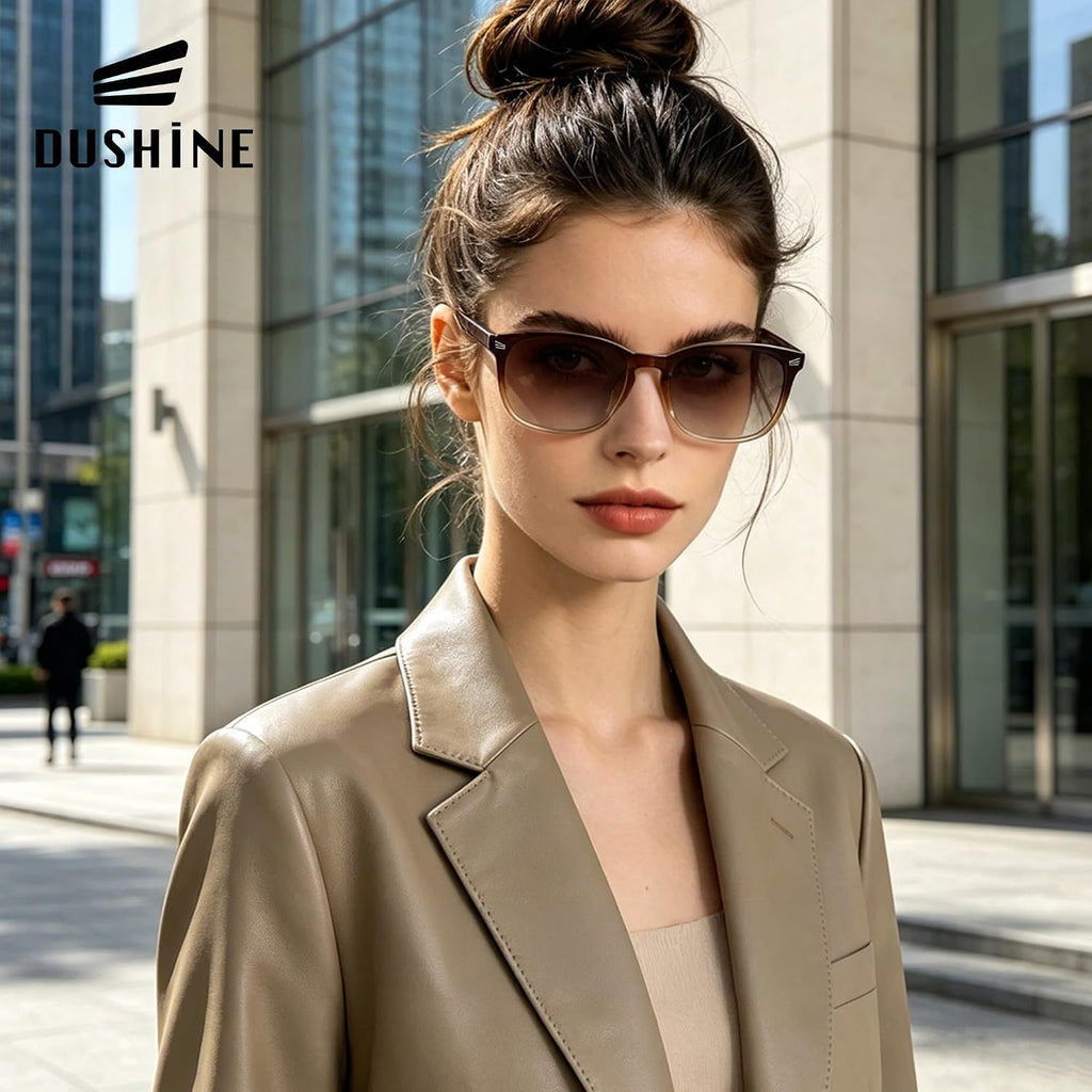 Polarized Sunglasses for Women Classic Retro Style UV400 Protection A3 Brown/Brown+transparent Brown(2 Pack)
