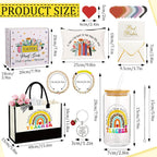 11 Packs Teacher Appreciation Gifts for Women, Teachers' Day Gift with 16oz Glass Cup, Thank You Gifts for Best Teachers, Back to School, End of Year