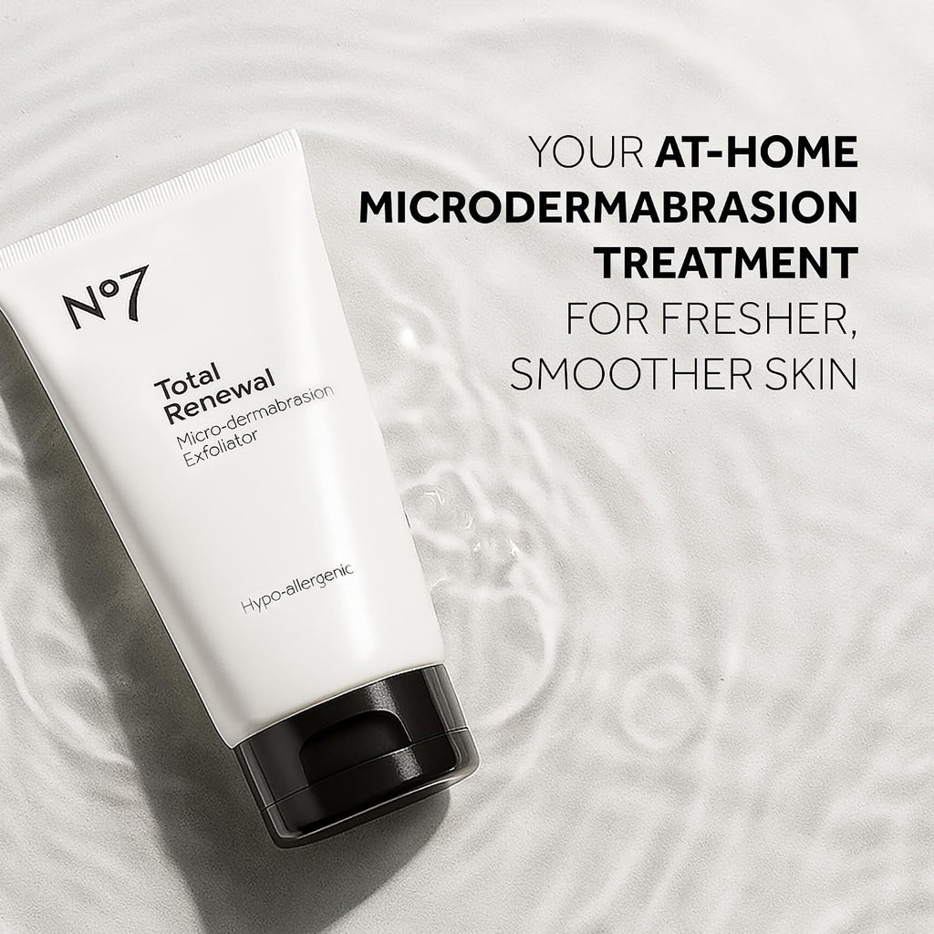 No7 Microdermabrasion Total Renewal Face Scrub - Exfoliating Face Wash & Dark Spot Corrector For Sensitive Skin - Helps To Reduce The Appearance Of Fine Lines & Even Skin Tone (2.5 Oz)