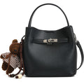 Small Crossbody Bag For Women, Fashion Top Handle Shoulder Purse With Lock Accent, Soft Leather Mini Satchel Tote Bag