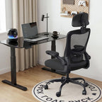Ergonomic Office Chair For Long Hours, Adjustable Padded Lumbar Support For Lower Back Relief, 330 Lb Capacity, Comfortable Computer Desk Chair For Home Office, Work & Study