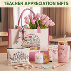 Teacher Appreciation Gifts for Women, Best Teacher Appreciation Funny End of Year Teachers Gift Set from Students, Thank You/Christmas/Birthday Baskets Gifts for Teachers
