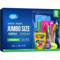 12 Large Storage Bags With Zipper Top - 3 Gallon Size, 16" X 18", Extra Large Plastic For Clothes, Travel, Moving, Large Reusable Freezer Bags, Bpa-Free, 2-Mil Thick