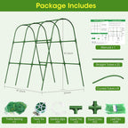 Cucumber Trellis For Raised Bed,U-Shape Garden Trellis For Climbing Plants Outdoor, Metal Arch Vegetables Trellis, Plant Support For Vine (Green, 47.2X47.2 X21.6)