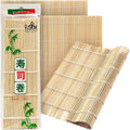 Fusion Select 3 Pk Bamboo Sushi Mat - Sushi Roller Mat for Making, Shaping & Molding Sushi Roll & Kimbap - Food-Safe Sushi Making Supplies, Tools & Accessories - Made of Natural Bamboo - 9.5x9.5