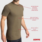 Soffe Men'S 3 Pack - Usa Poly/Cotton Military Tee