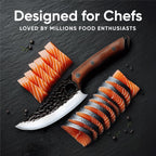 Matsato Chef Knife - Perfect Kitchen Knive for Cooking, Chopping. Japanese Steel Knife for Home, BBQ. For Balance & Control, 6.3 Inch, Ideal Father’s Day Gift for Dad, Husband, or Grandpa