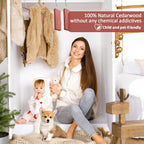 Cedar Blocks For Clothes Storage 56 Pcs, 100% Aromatic Planks With Metal Hooks, Cedar Wood Chips And Balls For Closets And Drawers, Fresh Scented Sachets